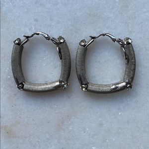 KJL vintage silver hoops
